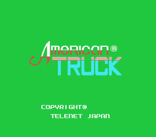 American Truck title screen for MSX